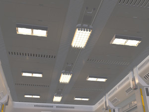Sci fi corridor Model 3D