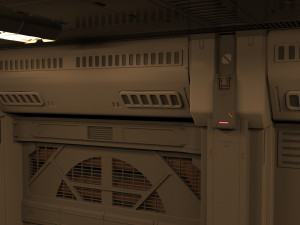 Sci fi corridor Model 3D