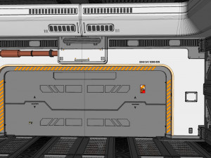 Sci fi corridor Model 3D