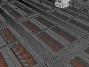 Sci fi corridor Model 3D