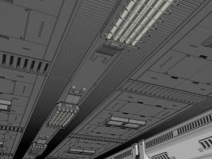 Sci fi corridor Model 3D