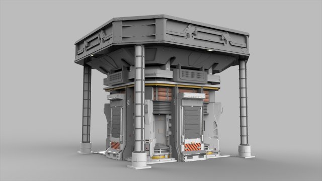 Sci fi modular environment 12 3D Model .c4d .max .obj .3ds .fbx .stl .blend 