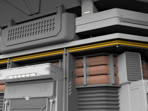 Sci fi modular environment 12 3D Model