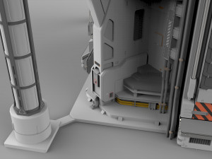 Sci fi modular environment 12 3D Model