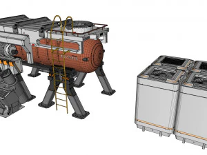 Sci fi props 1 3D Model