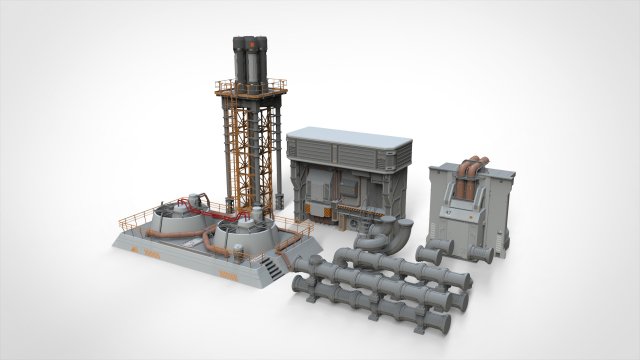 Sci fi props 2 Modello 3D .c4d .max .obj .3ds .fbx .stl .blend 