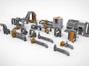 Sci fi modular environment 13 3D Model