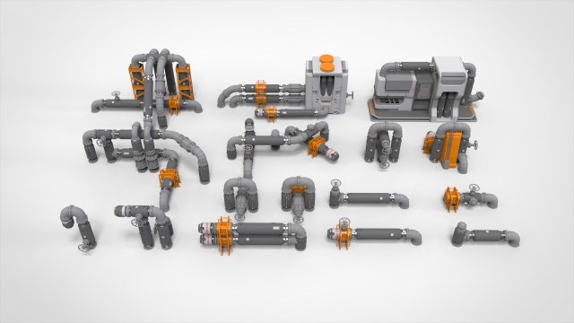 Sci fi modular environment 13 Modèle 3D .c4d .max .obj .3ds .fbx .stl .blend 
