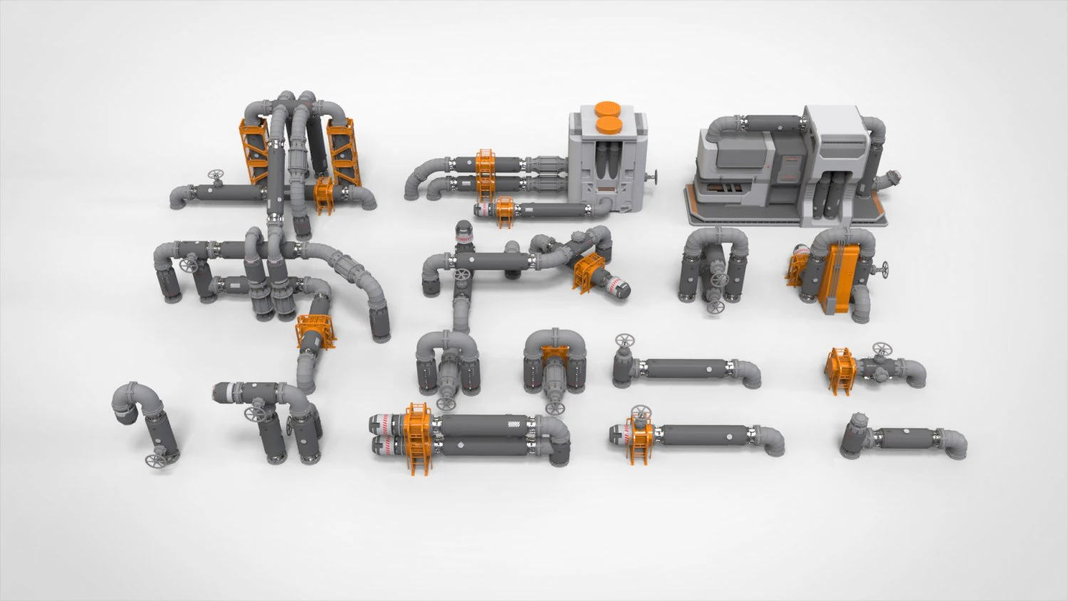 Sci fi modular environment 13 3D Model .c4d .max .obj .3ds .fbx .stl .blend 