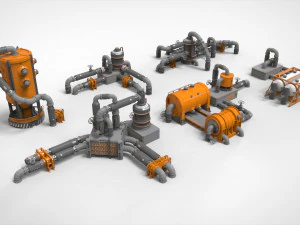 SF モジュラー環境 14 3Dモデル