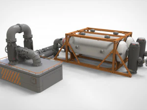 Sci fi modular environment 14 3D Model
