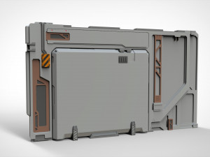 Sci-fi architecture kitbash 33 3D Model