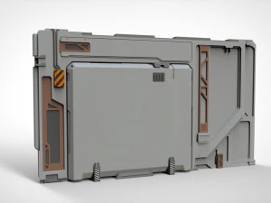 Sci-fi architecture kitbash 33 3D Model
