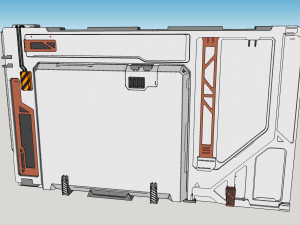 Sci-fi architecture kitbash 33 3D Model