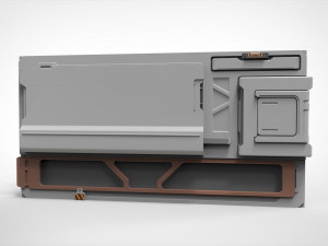 Sci-fi architecture kitbash 33 3D Model