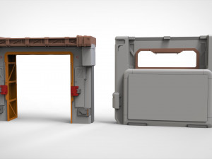 Sci-fi architecture kitbash 33 3D Model