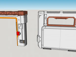 Sci-fi architecture kitbash 33 3D Model