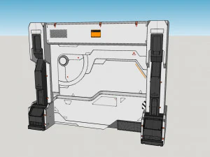Sci-fi architecture kitbash 33 3D Model