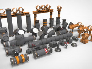 Sci fi tube Model 3D