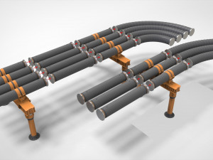 Sci fi tube Model 3D