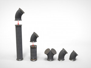 Sci fi tube Model 3D