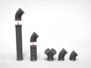 Tabung fiksi ilmiah Model 3D