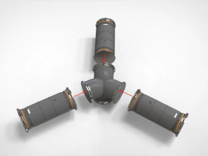 Tabung fiksi ilmiah Model 3D