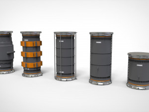 Sci fi tube Model 3D