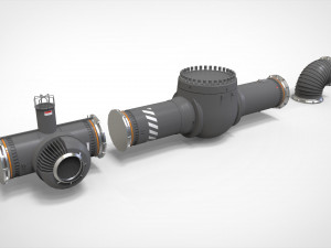 Sci fi tube Model 3D