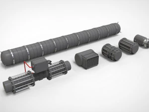 Tabung fiksi ilmiah Model 3D