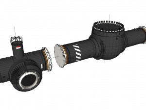 Sci fi tube Model 3D