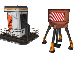 Sci fi props 4 3D Model