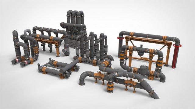 Sci fi modular environment 16 3D Модель .c4d .max .obj .3ds .fbx .stl .blend 