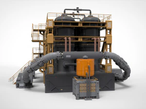 공상 과학 저장 탱크 3D 모델