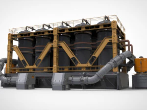 공상 과학 저장 탱크 3D 모델