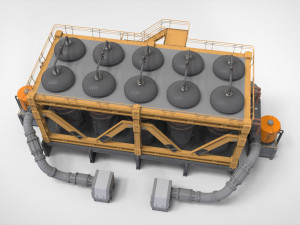 Sci-fi storage tank Model 3D