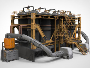 Sci-fi storage tank Model 3D
