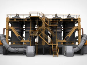 공상 과학 저장 탱크 3D 모델