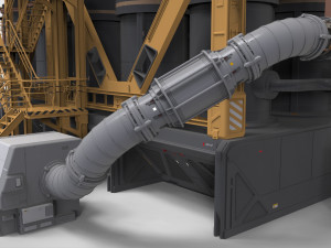 Sci-fi storage tank Model 3D