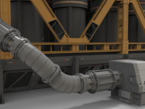 Sci-fi storage tank Model 3D