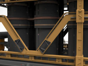 공상 과학 저장 탱크 3D 모델