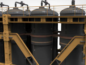 공상 과학 저장 탱크 3D 모델