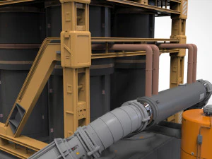 공상 과학 저장 탱크 3D 모델