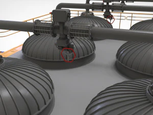 공상 과학 저장 탱크 3D 모델