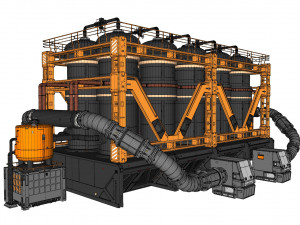 Sci-fi storage tank Model 3D