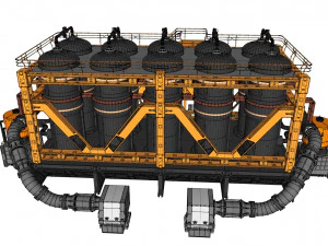 공상 과학 저장 탱크 3D 모델