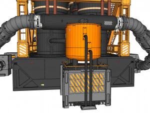 공상 과학 저장 탱크 3D 모델