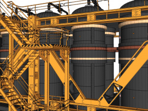 Sci-fi storage tank Model 3D