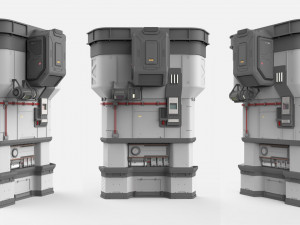 Sci-fi architecture kitbash 35 Modelo 3D