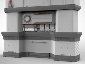 Sci-fi architecture kitbash 35 3D Model